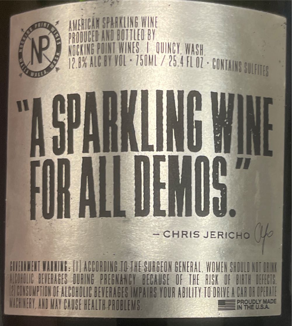 A Little Bit Of The Bubbly - Nocking Point Wines (750 mL) alcohol collectible - Main Image 3