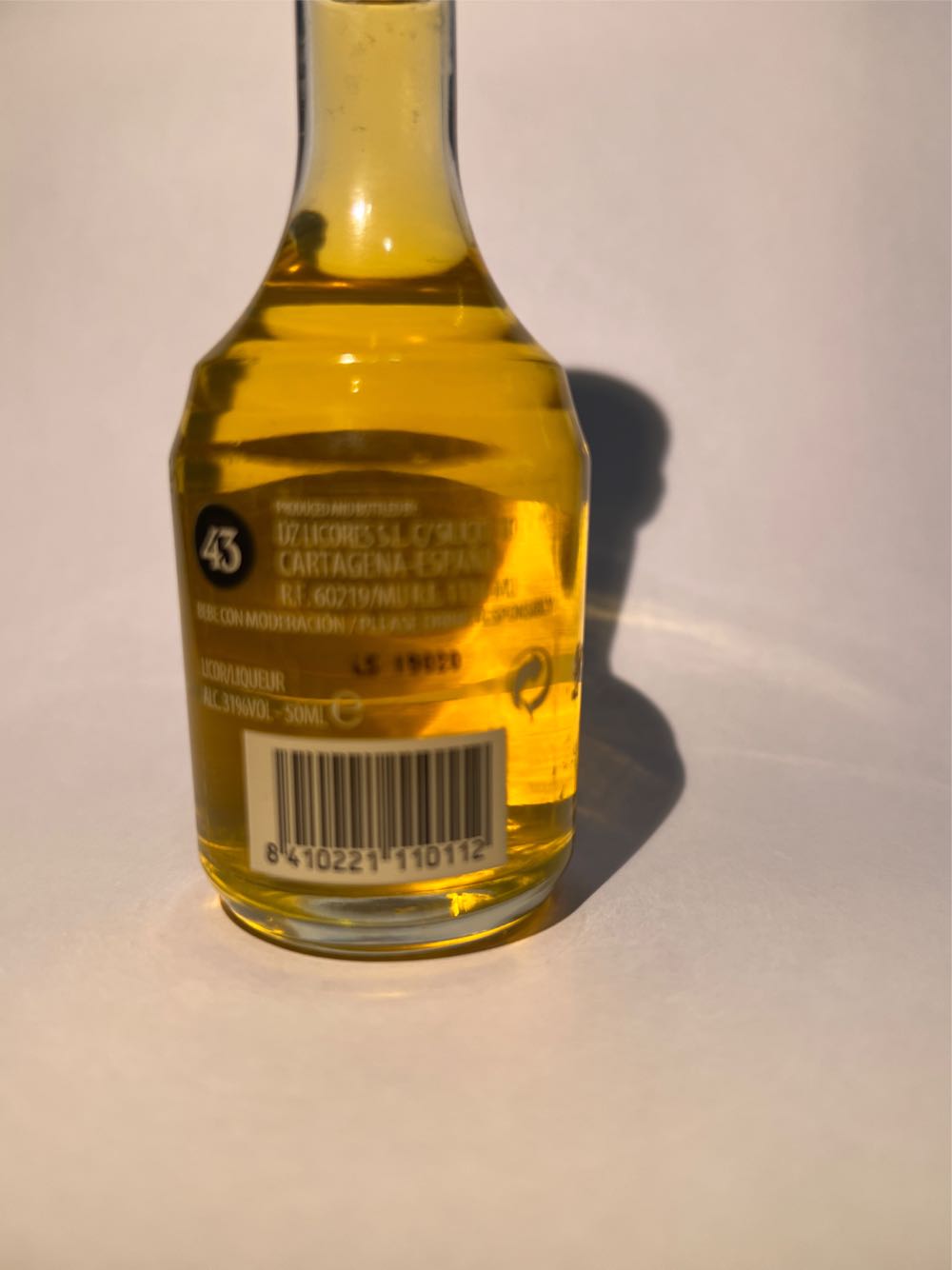 43 Licor 43 Cuarenta Y Tres 35 Cl - DZ Licores S. I. (50 mL) alcohol collectible [Barcode 8410221110174] - Main Image 2