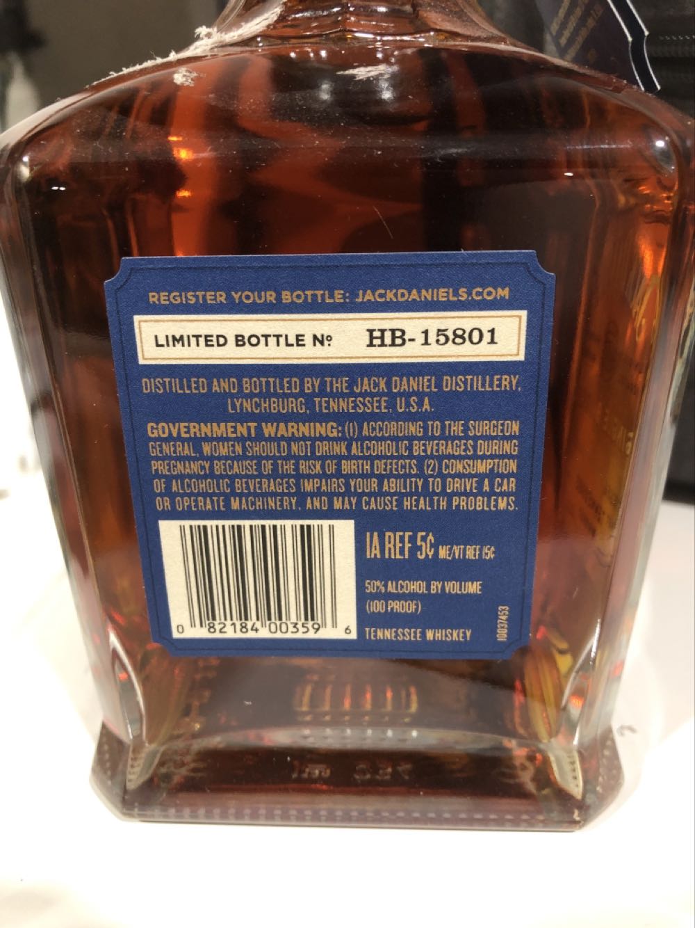 LIQUOR : Single Barrel Heritage  alcohol collectible - Main Image 3