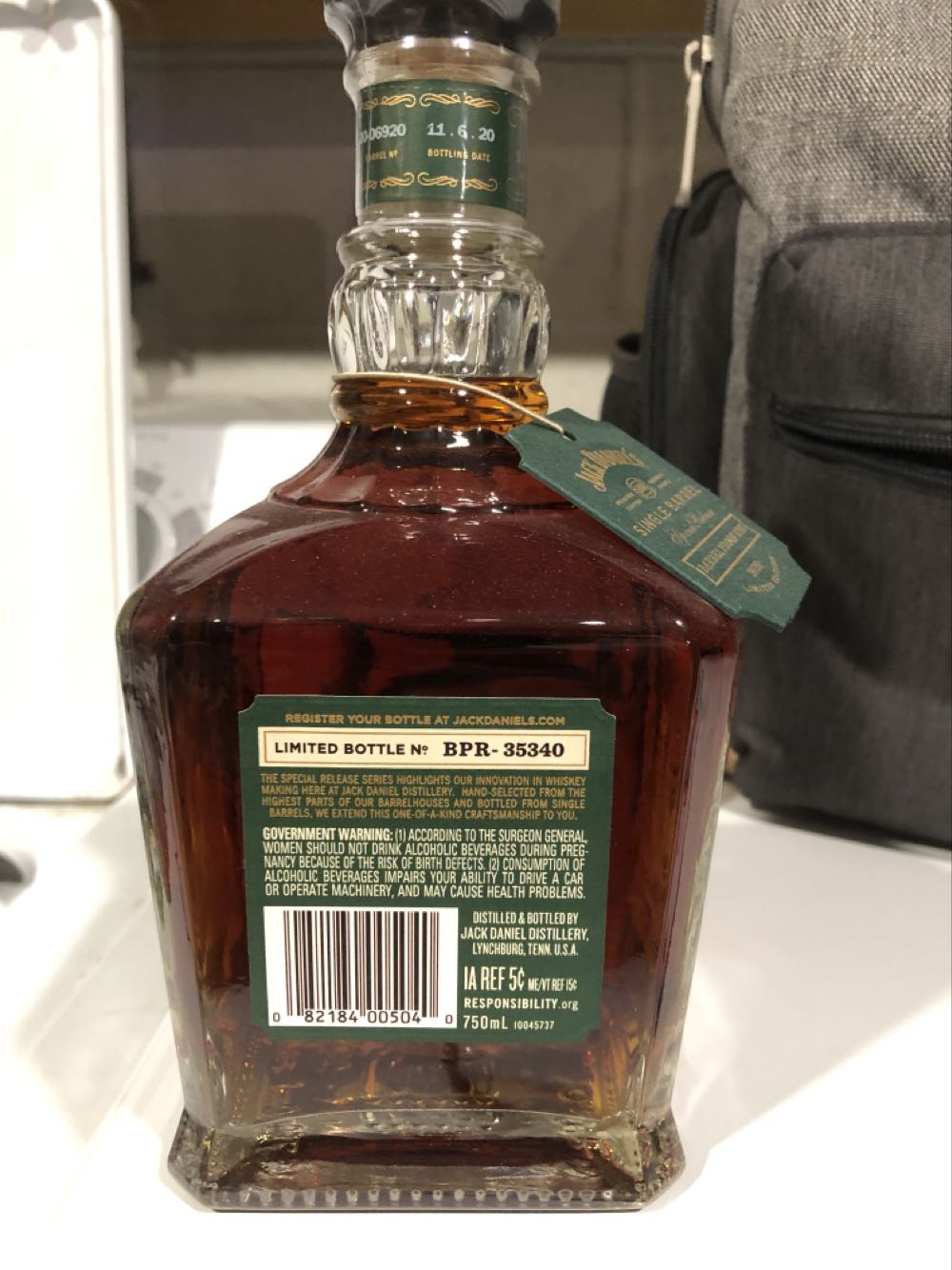LIQUOR : Single Barrel Barrel Proof Rye  alcohol collectible - Main Image 2