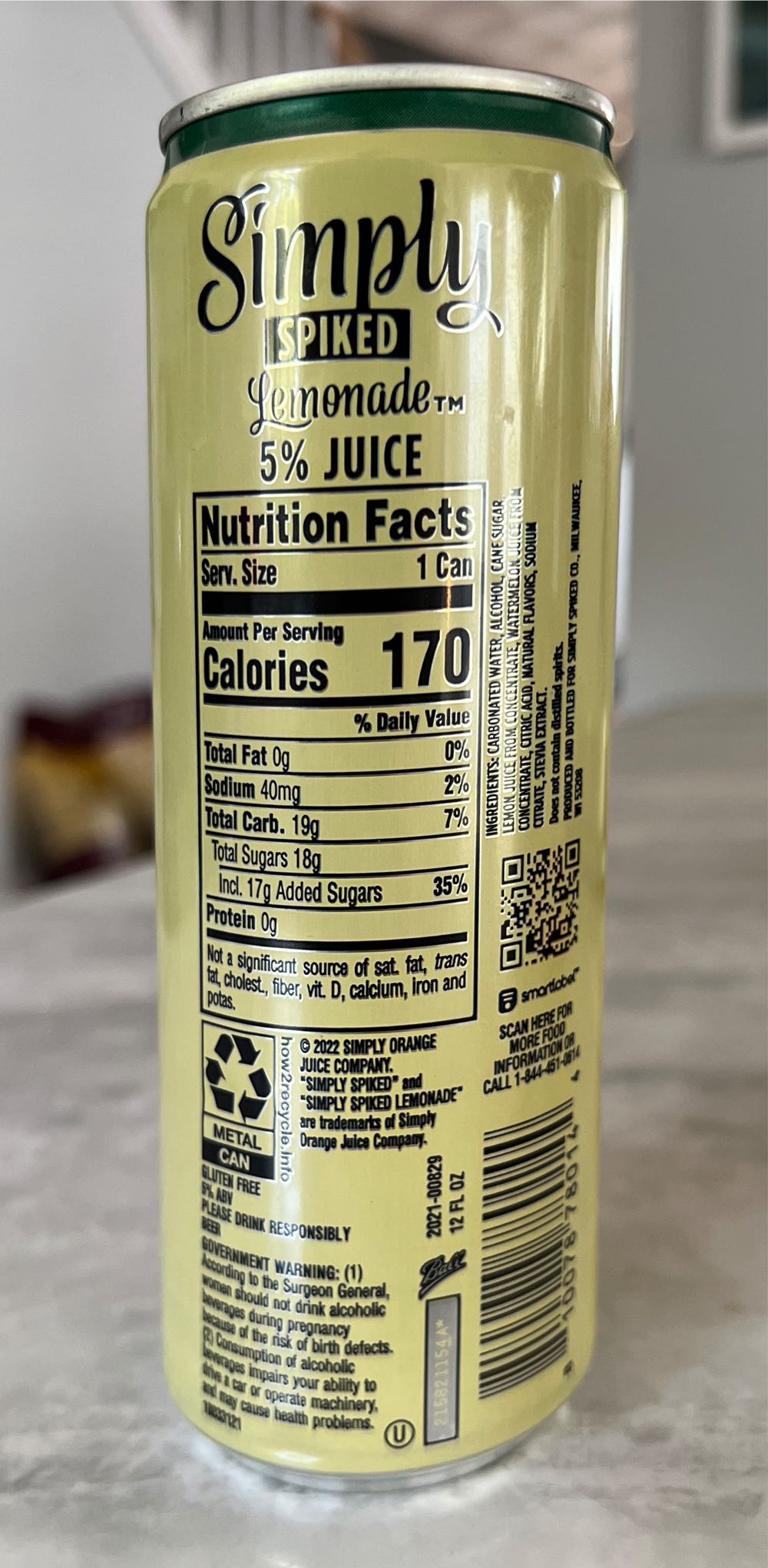 Simply Spiked Watermelon Lemonade - Simply Spiked alcohol collectible - Main Image 2