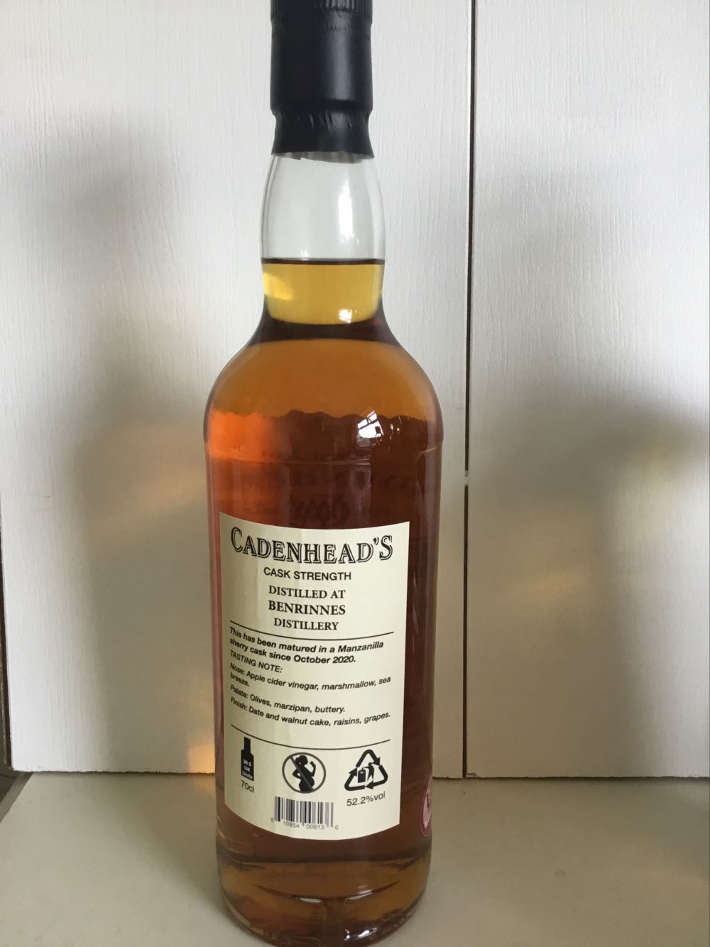 Benrinnes 15yo Cadenheads Manzanilla Sherry 52.2% - Benrinnes Distillery alcohol collectible - Main Image 2