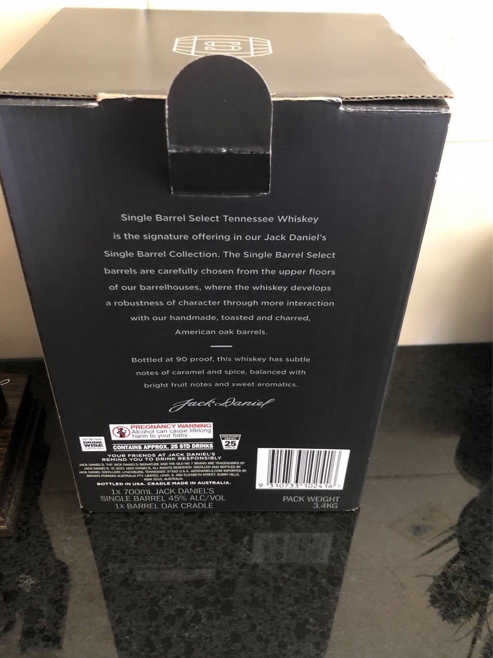 Jack Daniel’s SB Select with Oak Cradle - Jack Daniel’s Distillery, Lynchburg, TN (700 mL) alcohol collectible [Barcode 9310733102416] - Main Image 4