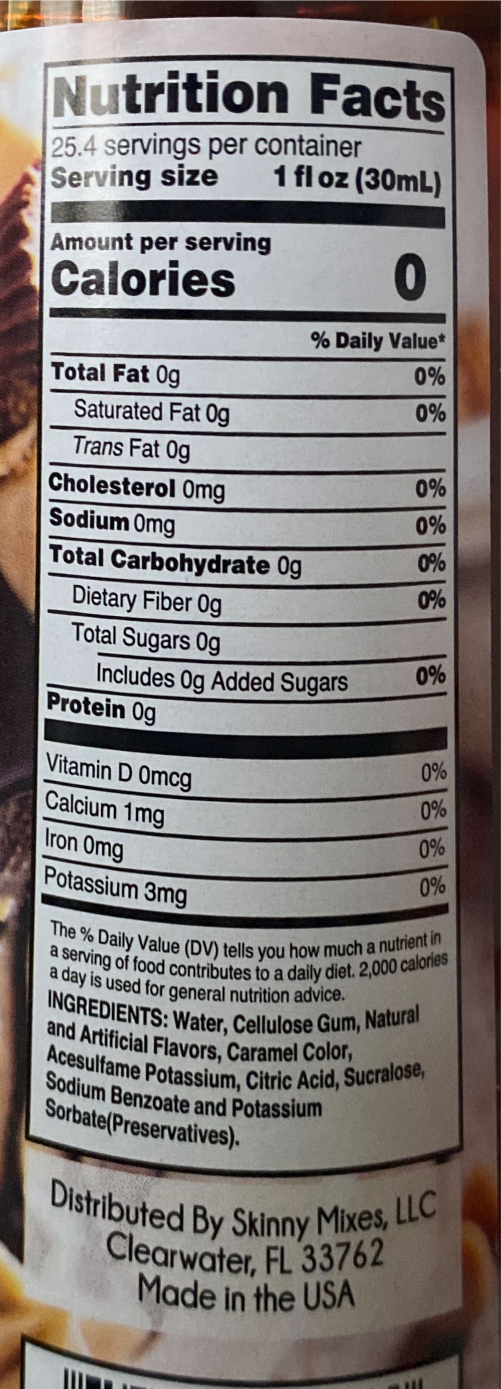 Jordan’s Skinny Syrups Peanut Butter Cup Sugar Free Flavoring Syrup 25.4 Ounce Bottle  alcohol collectible [Barcode 653341400260] - Main Image 2