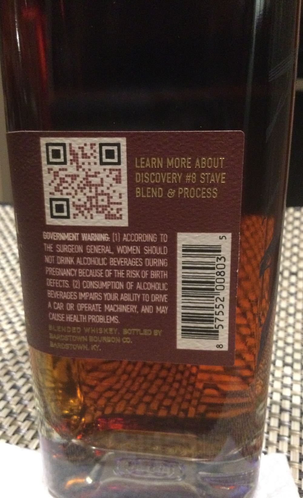 Bardstown Bourbon Discovery Series #8 - Bradstown Bourbon Co (750 mL) alcohol collectible [Barcode 857552008035] - Main Image 3