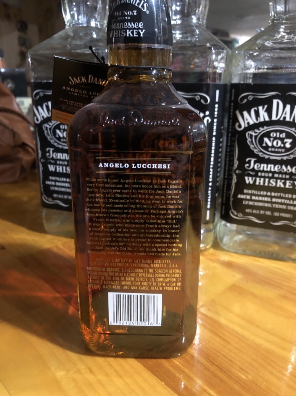 LIQUOR : Angelo Lucchesi 90th Bottle  (750 mL) alcohol collectible - Main Image 3