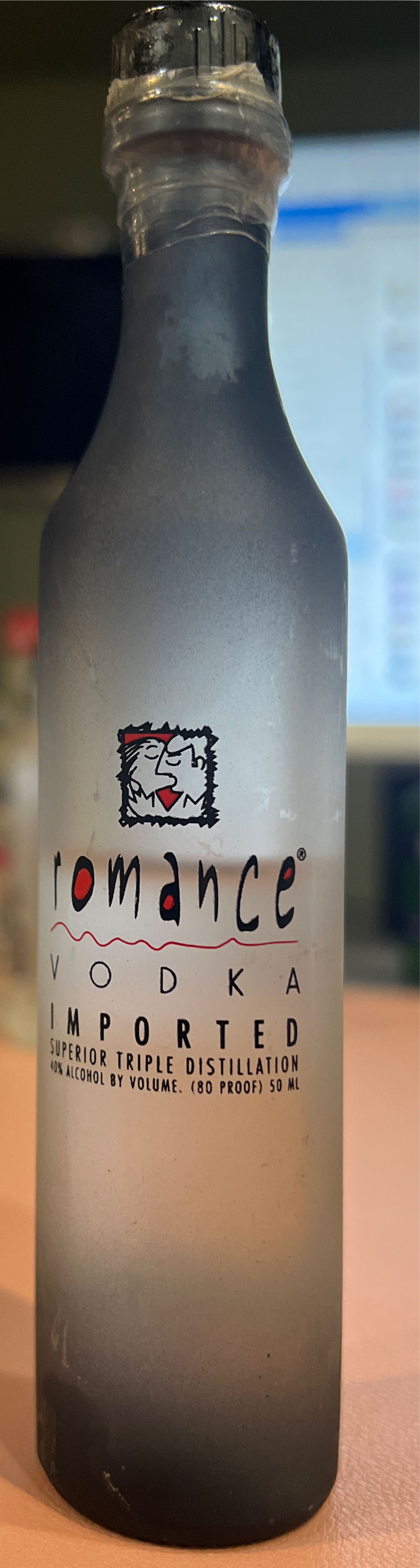 Vintage Rare Romance Imported Superior Triple Vodka Bottle Collectible Mexico  alcohol collectible [Barcode 663191051024] - Main Image 2