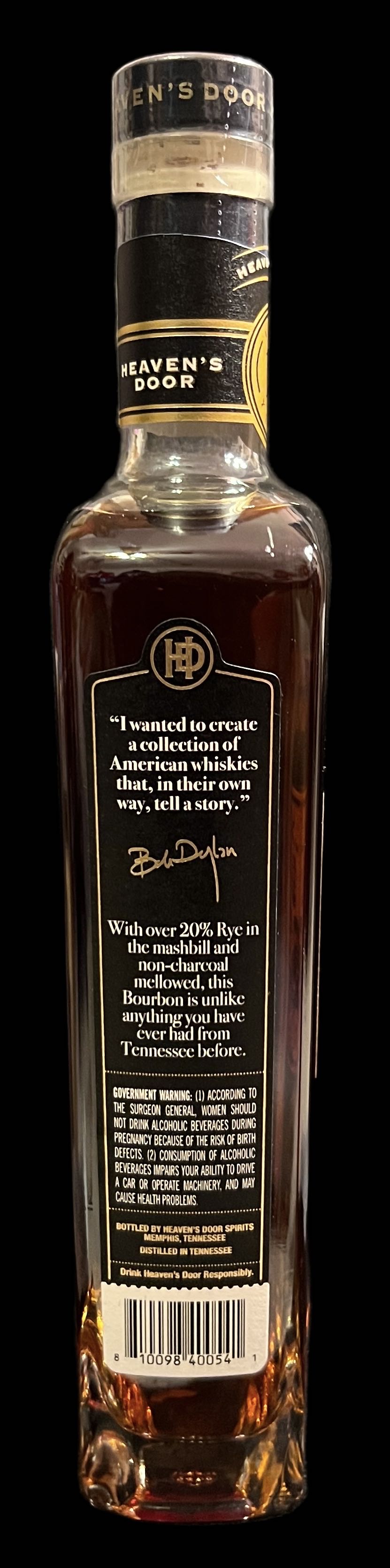 Heaven’s Door Decade Series Release #01 - Heaven Door Spirits (750 mL) alcohol collectible [Barcode 810098400541] - Main Image 3