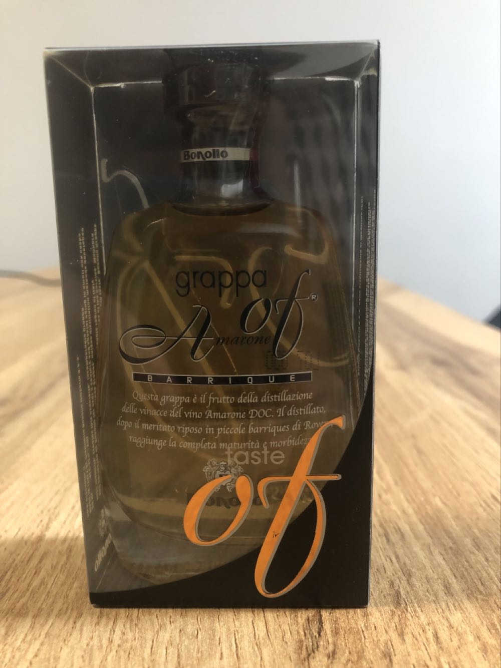 Bonollo Grappa Of Amarone  (50 mL) alcohol collectible [Barcode 8000672080951] - Main Image 3