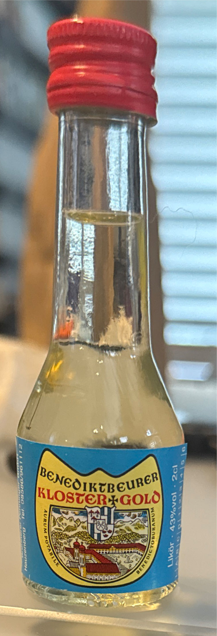 Benediktbeurer Kloster Gold  (20 mL) alcohol collectible [Barcode 4001052117162] - Main Image 2