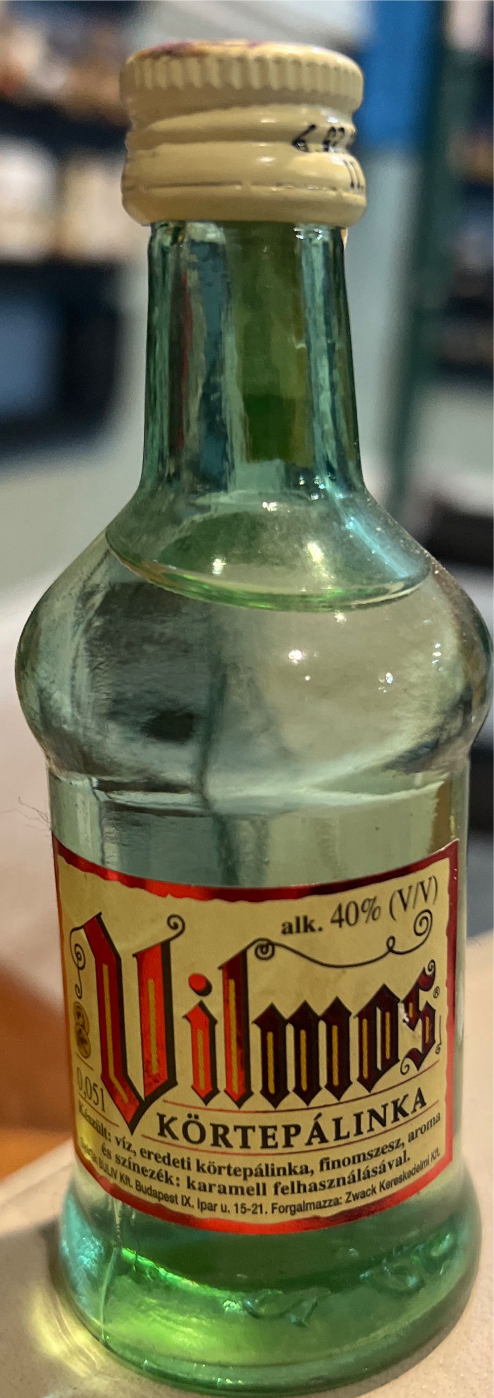Vilmos - Zwack Unicum (50 mL) alcohol collectible [Barcode 5995099419732] - Main Image 2