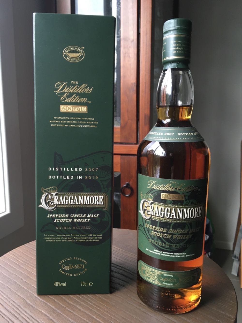 Cragganmore Distillers Edition 40% Whisky Distillers  alcohol collectible [Barcode 5000281057804] - Main Image 2