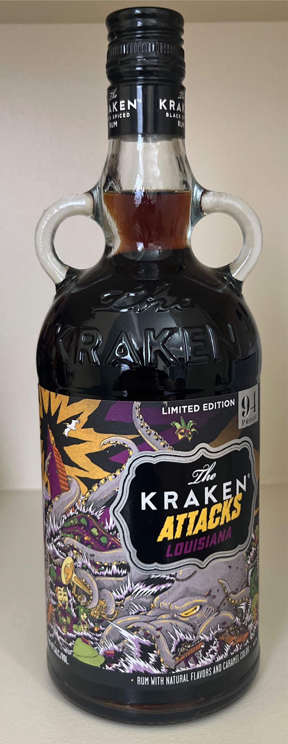 The Kraken Attacks Louisiana - The Kraken Rum Company (750 mL) alcohol collectible [Barcode 811538013024] - Main Image 1