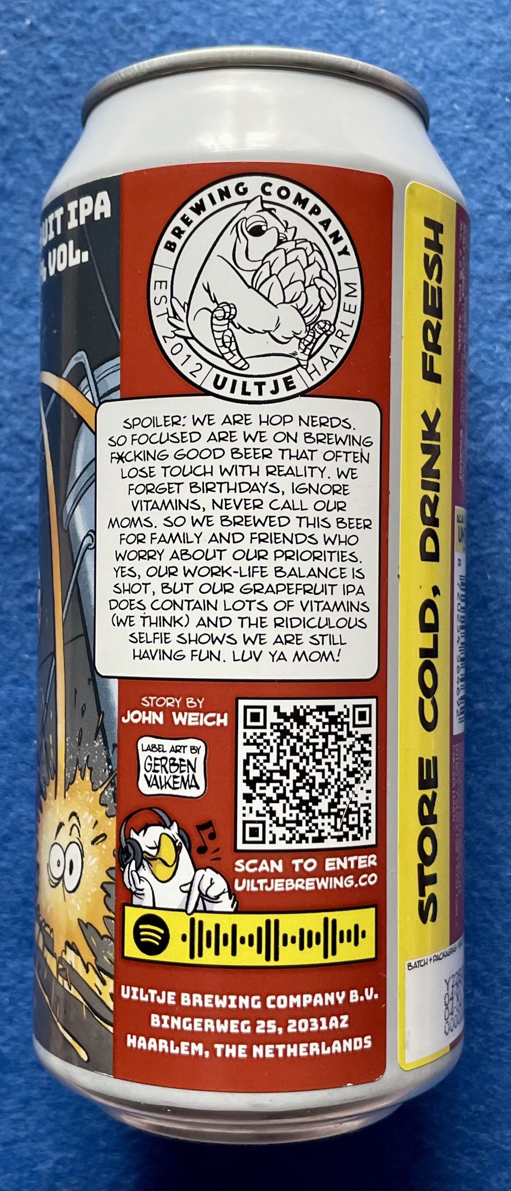 Brewery Priorities - Uiltje Brewing Company (440 mL) alcohol collectible [Barcode 8720254564692] - Main Image 3