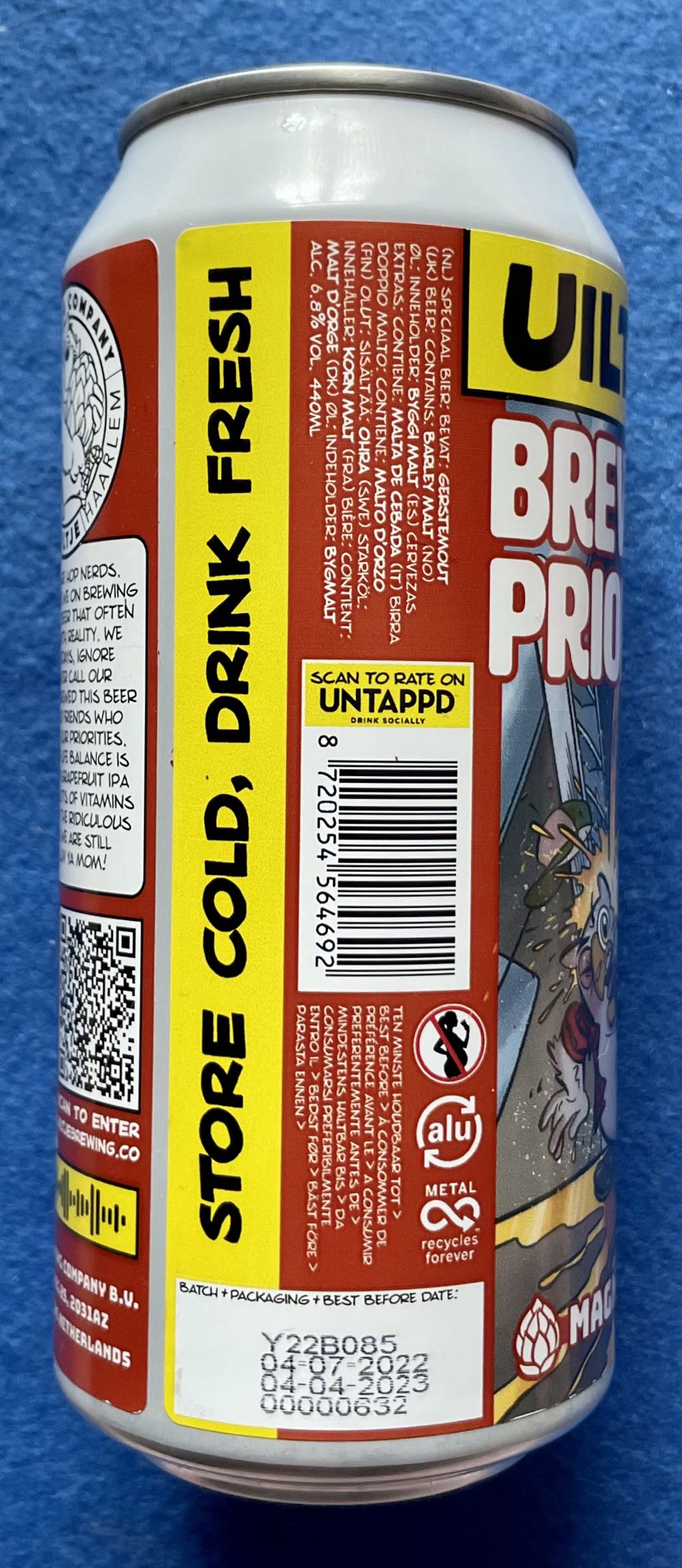 Brewery Priorities - Uiltje Brewing Company (440 mL) alcohol collectible [Barcode 8720254564692] - Main Image 4