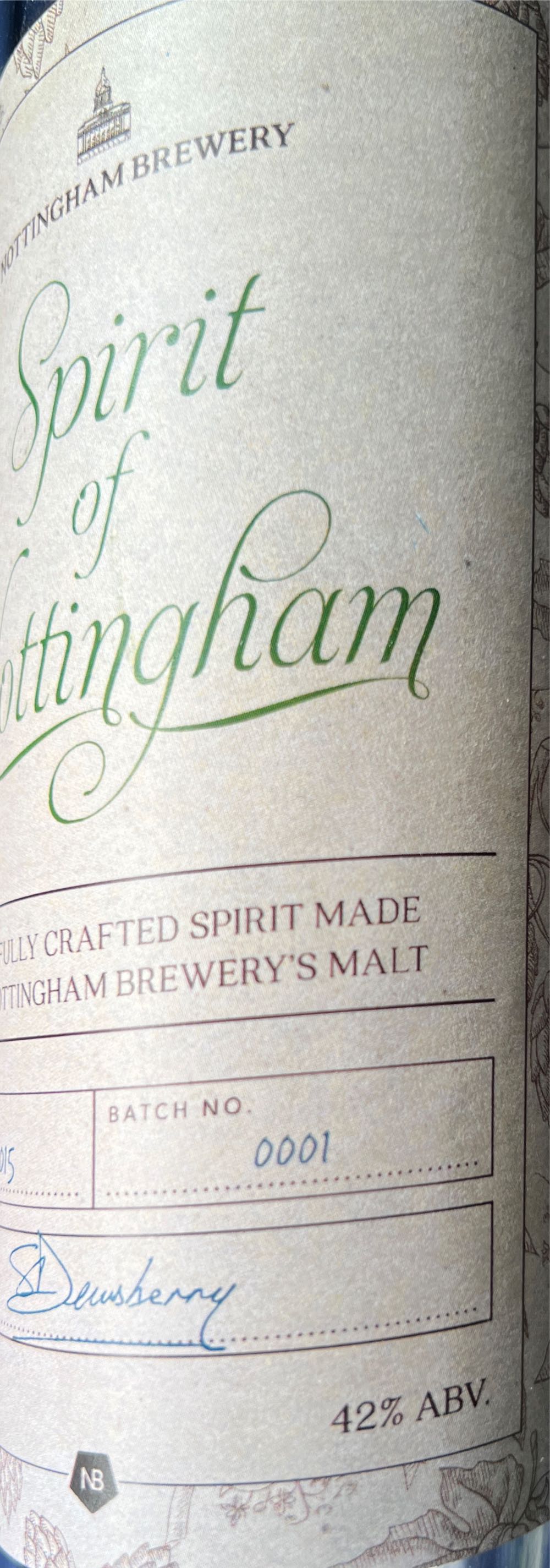Spirit Of Nottingham - Nottingham Brewery alcohol collectible - Main Image 2