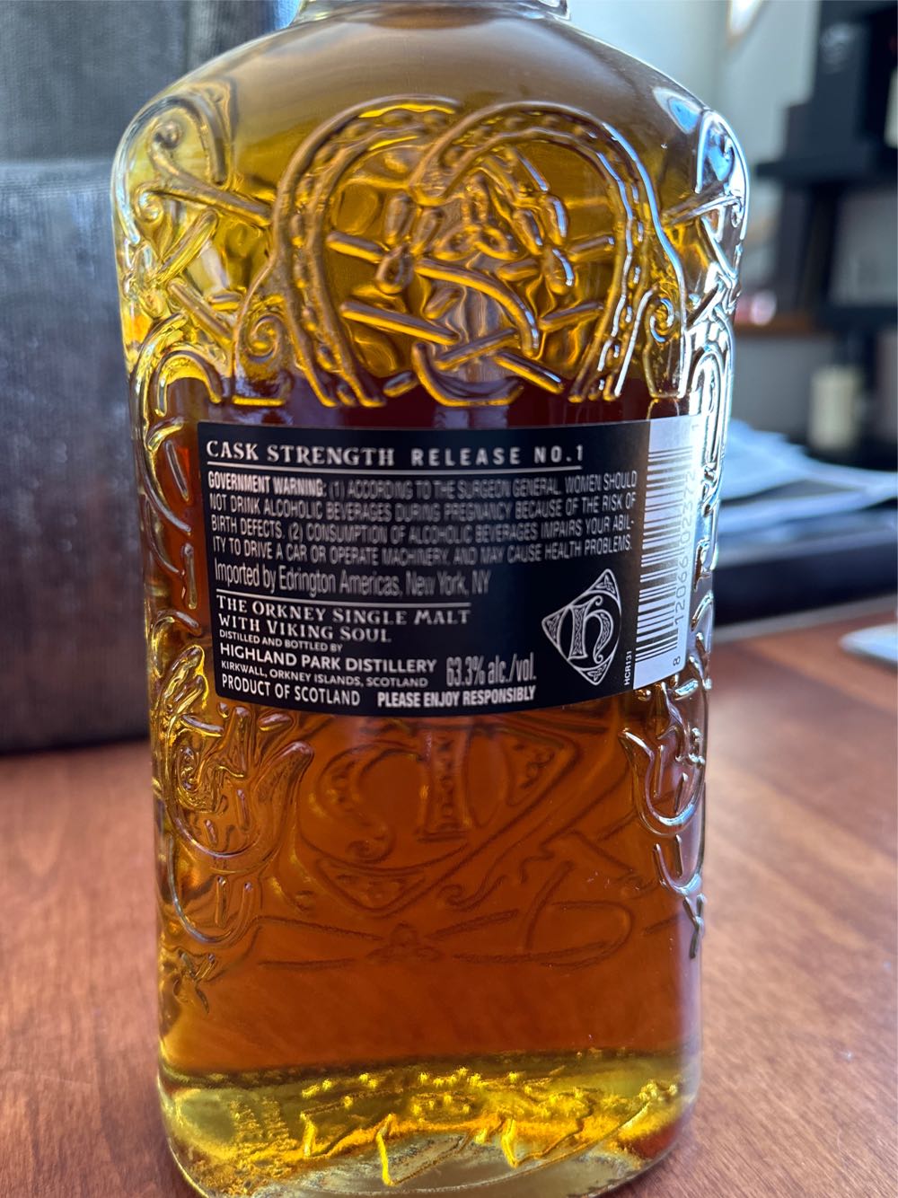Highland Park Cask Strength Release No. 1 - Highland Park Distillery (750 mL) alcohol collectible [Barcode 812066023721] - Main Image 3