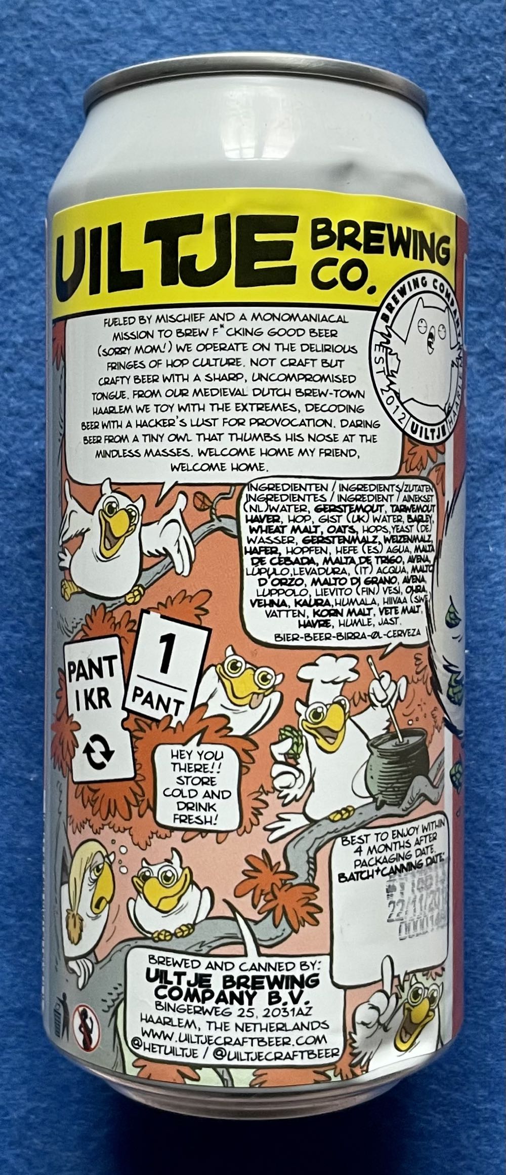 Mosaic Moustache Juice Edition - Uiltje Brewing Company (440 mL) alcohol collectible [Barcode 8719325257946] - Main Image 3