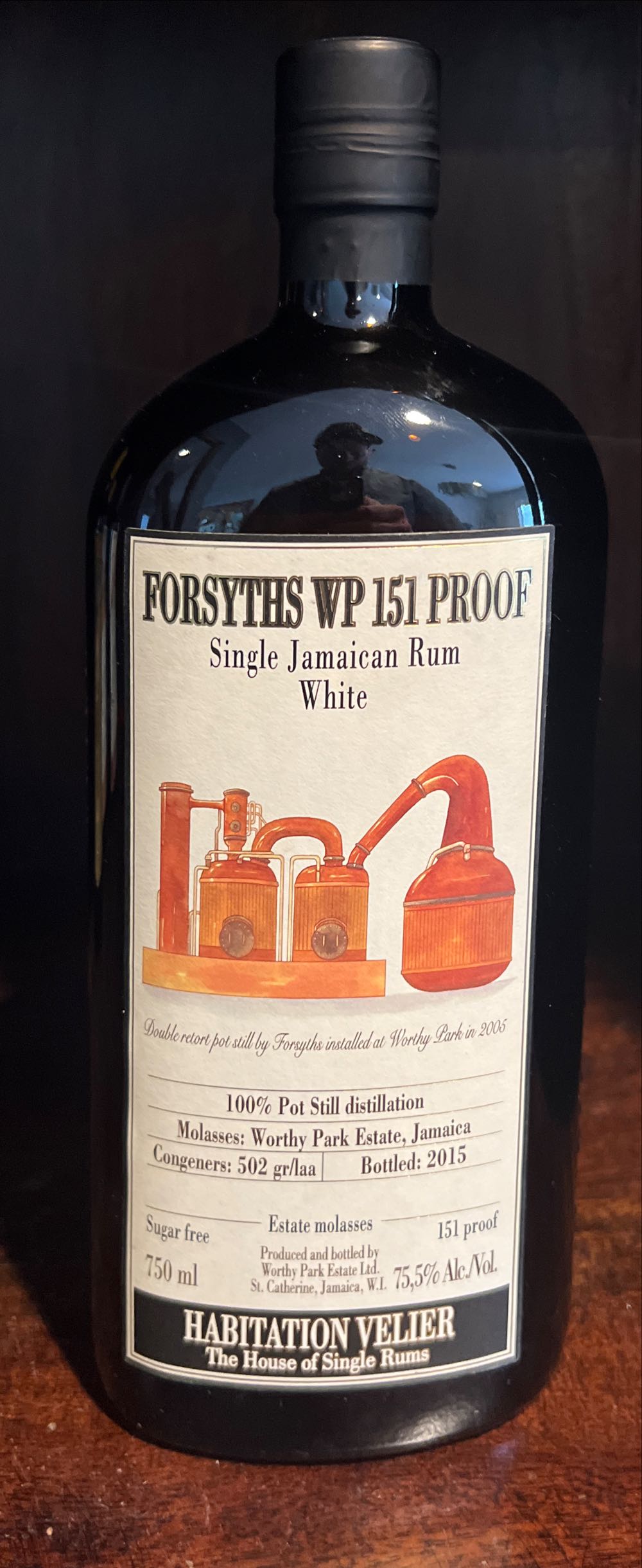 Habitation Velier Forsyths Wp 151 Proof 750ml Dno  (750 mL) alcohol collectible [Barcode 3760272570034] - Main Image 2