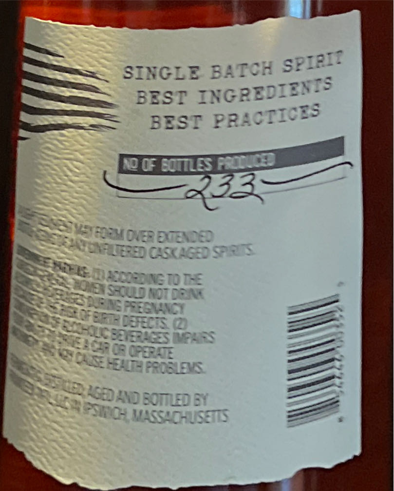 Privateer International Distiller’s Drawer New England Bottled in Bond - Privateer International (750 mL) alcohol collectible [Barcode 854646003525] - Main Image 2