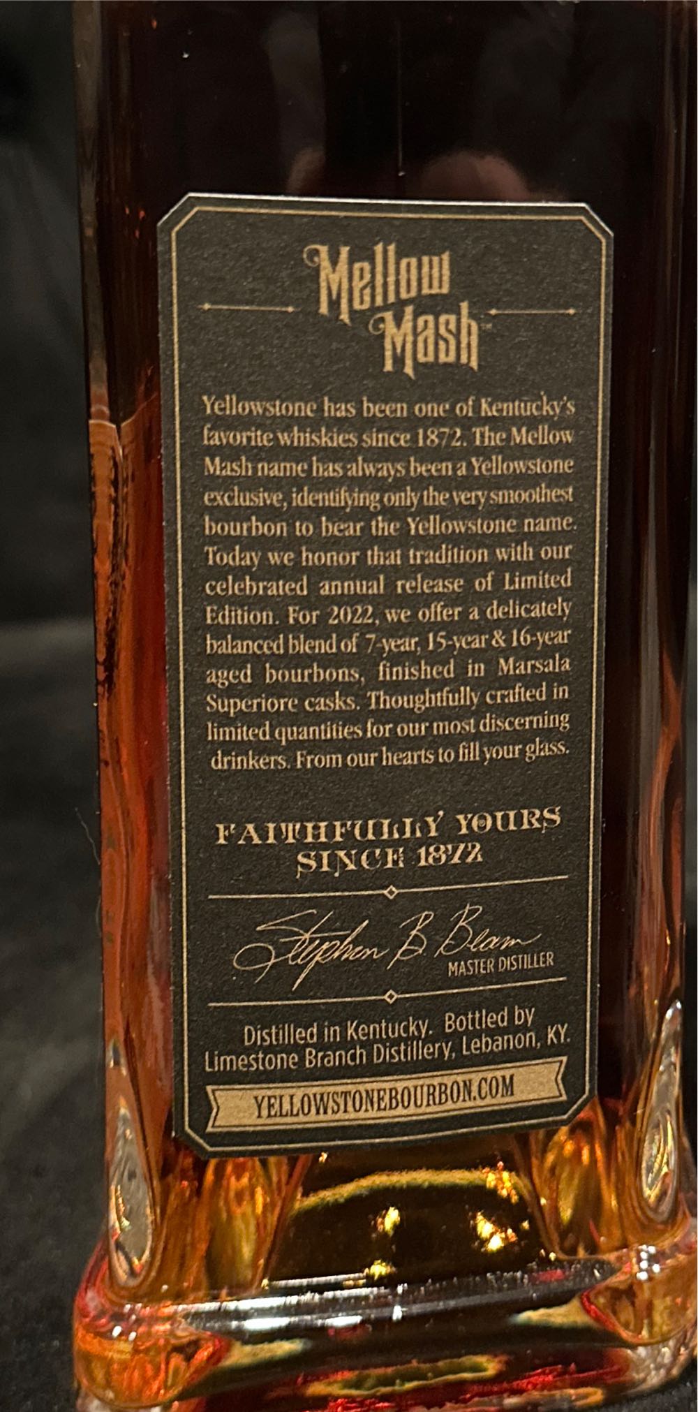 Yellowstone 2022 - Limestone Branch Distillery (750 mL) alcohol collectible [Barcode 088352139142] - Main Image 3