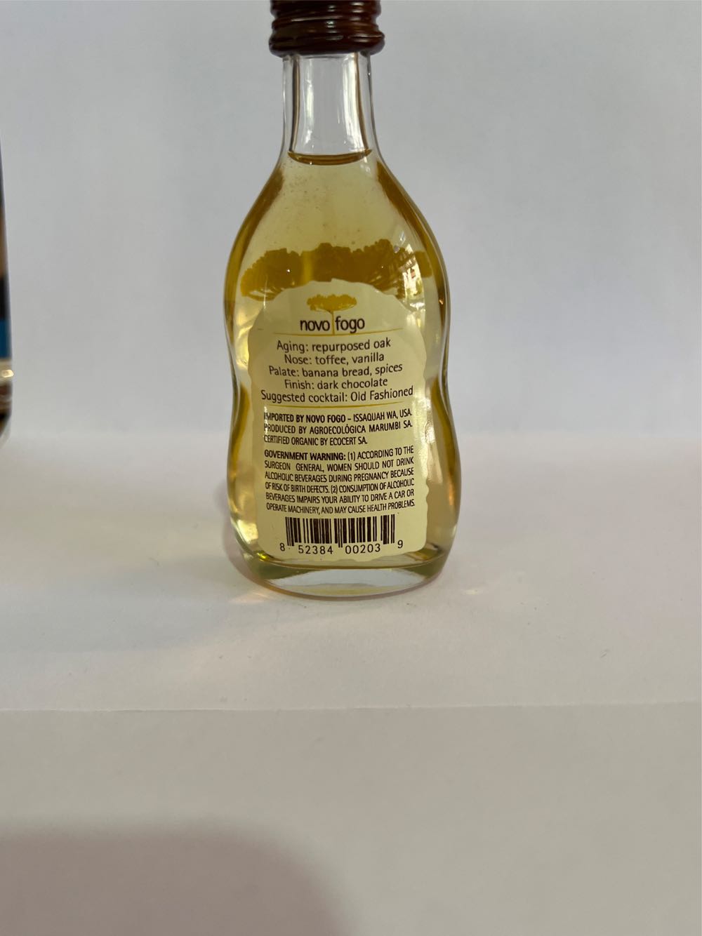 Novo Togo Barrel Aged Cachaca  (40 mL) alcohol collectible [Barcode 852384002039] - Main Image 2