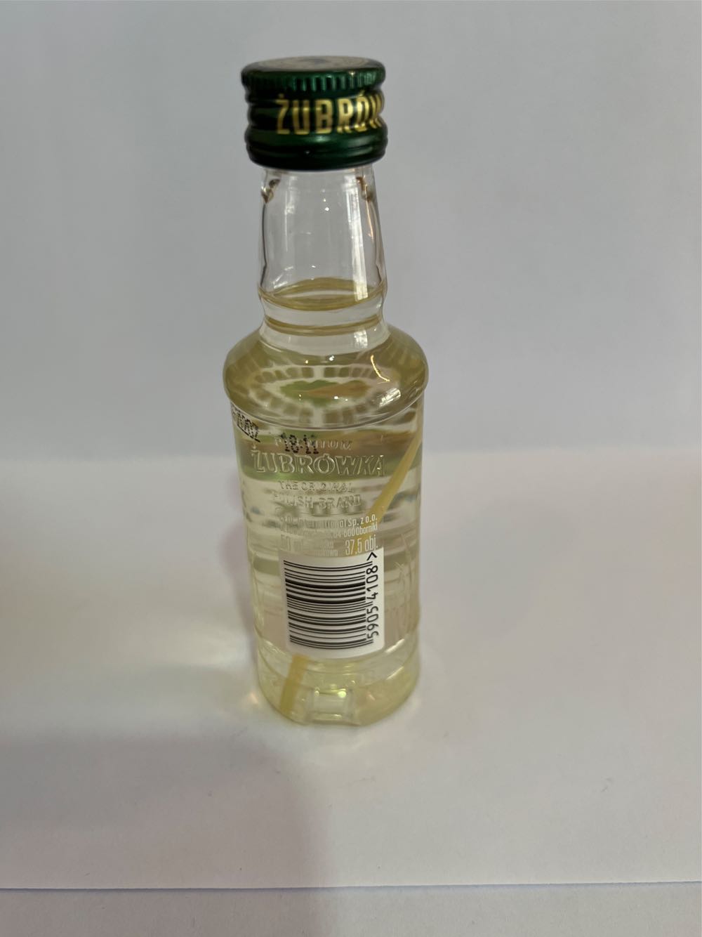 Vodka Zubrowka Briton Grass  (50 mL) alcohol collectible - Main Image 2