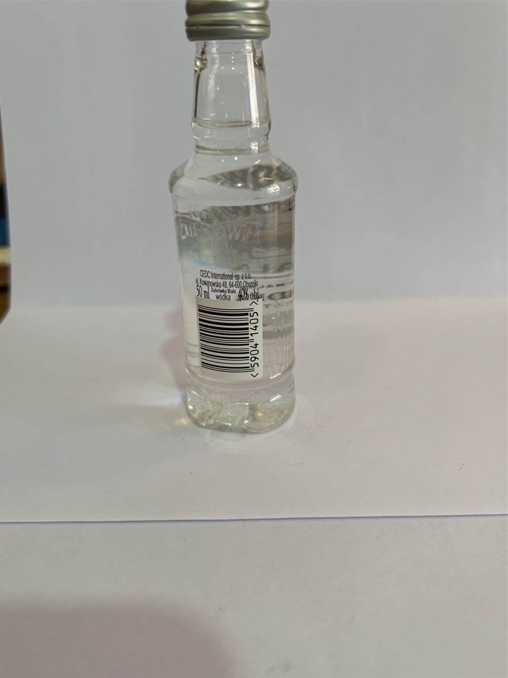Vodka Zubrowka Biala  (50 mL) alcohol collectible - Main Image 2