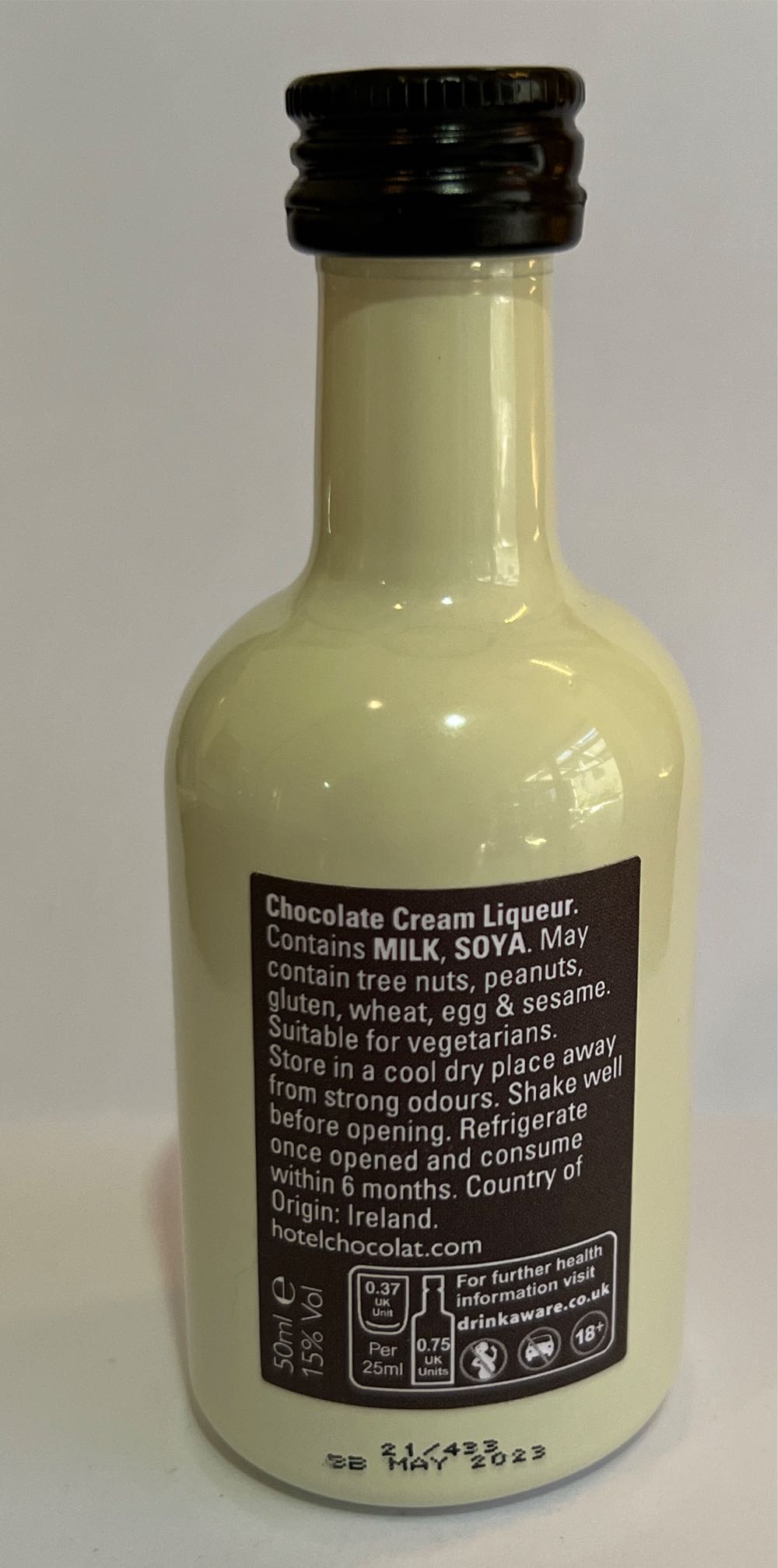 Chocolate Cream Liqueur  (50 mL) alcohol collectible - Main Image 2