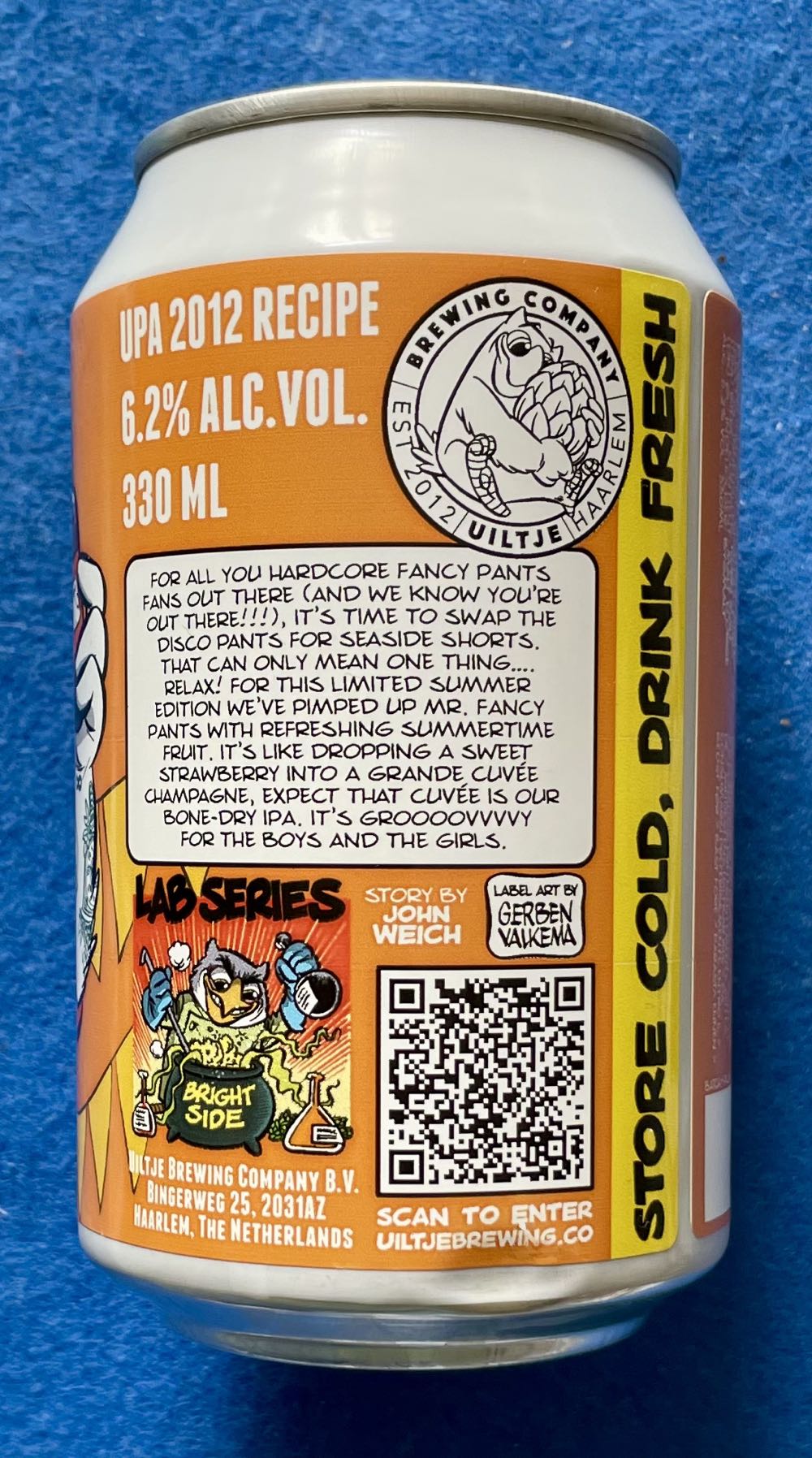 UPA Uil Pale Ale - Uiltje Brewing Company (330 mL) alcohol collectible [Barcode 8720618804396] - Main Image 3
