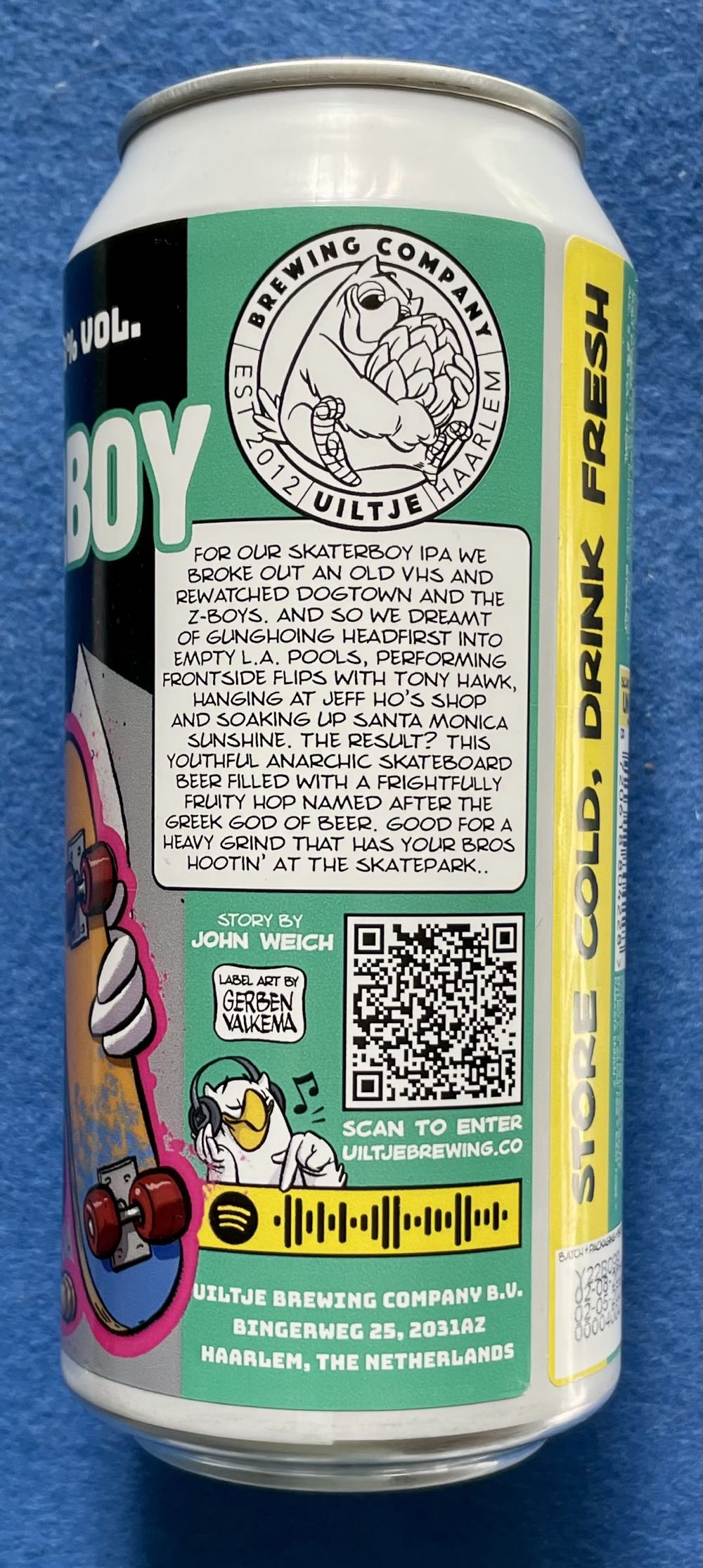 Zythos Skaterboy - Uiltje Brewing Company (440 mL) alcohol collectible [Barcode 8720618804228] - Main Image 3