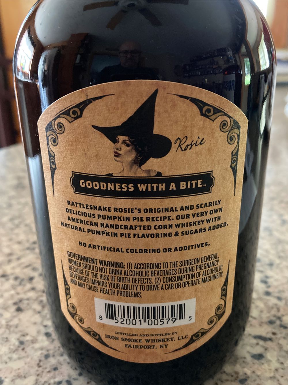 Iron Smoke Rattle Snake Rosie’s Pumpkin Pie - Iron Smoke Distillery (750 mL) alcohol collectible [Barcode 852001005795] - Main Image 2