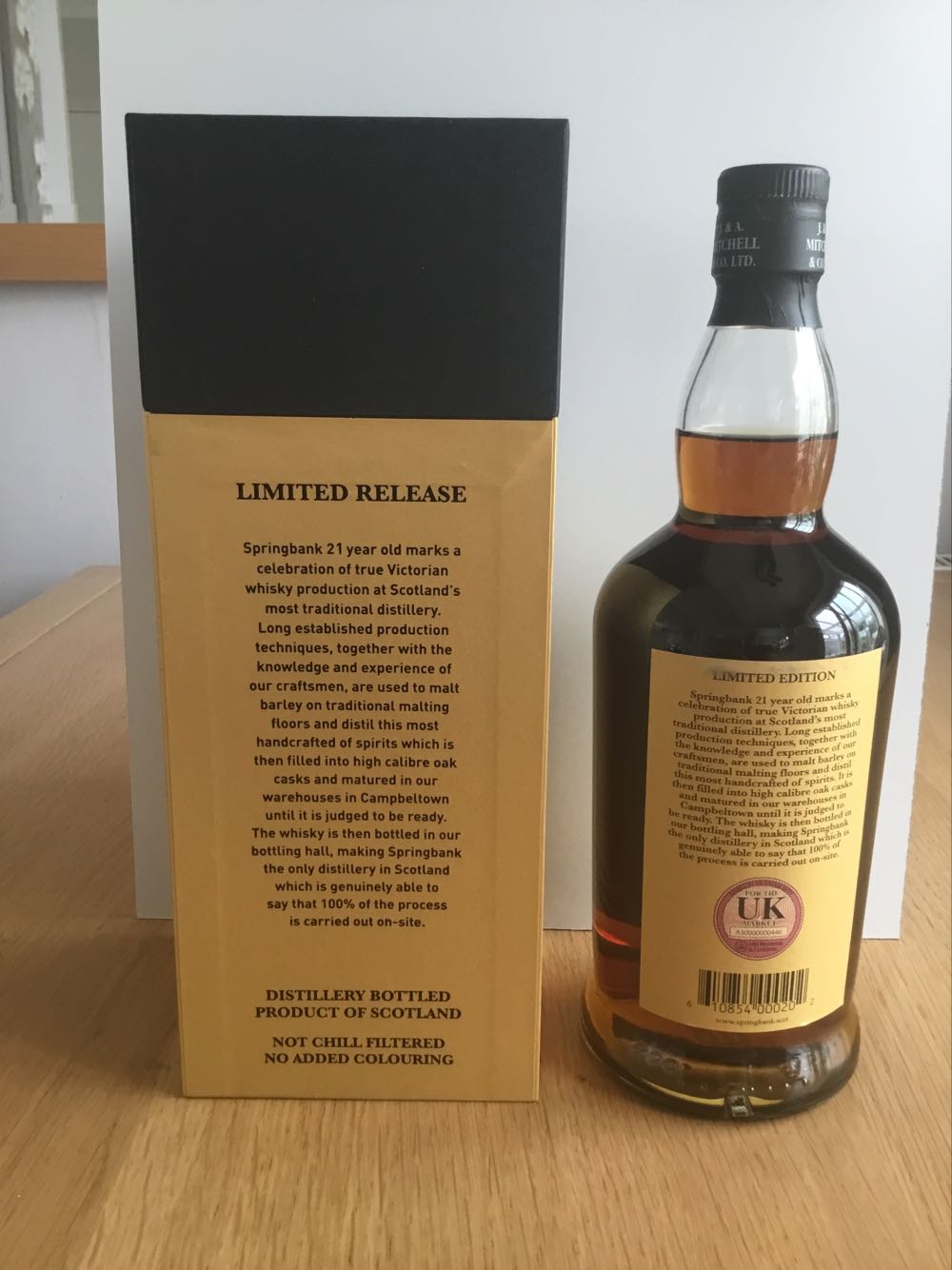 Springbank 21 Yo 2022 - Springbank Distillery alcohol collectible - Main Image 2