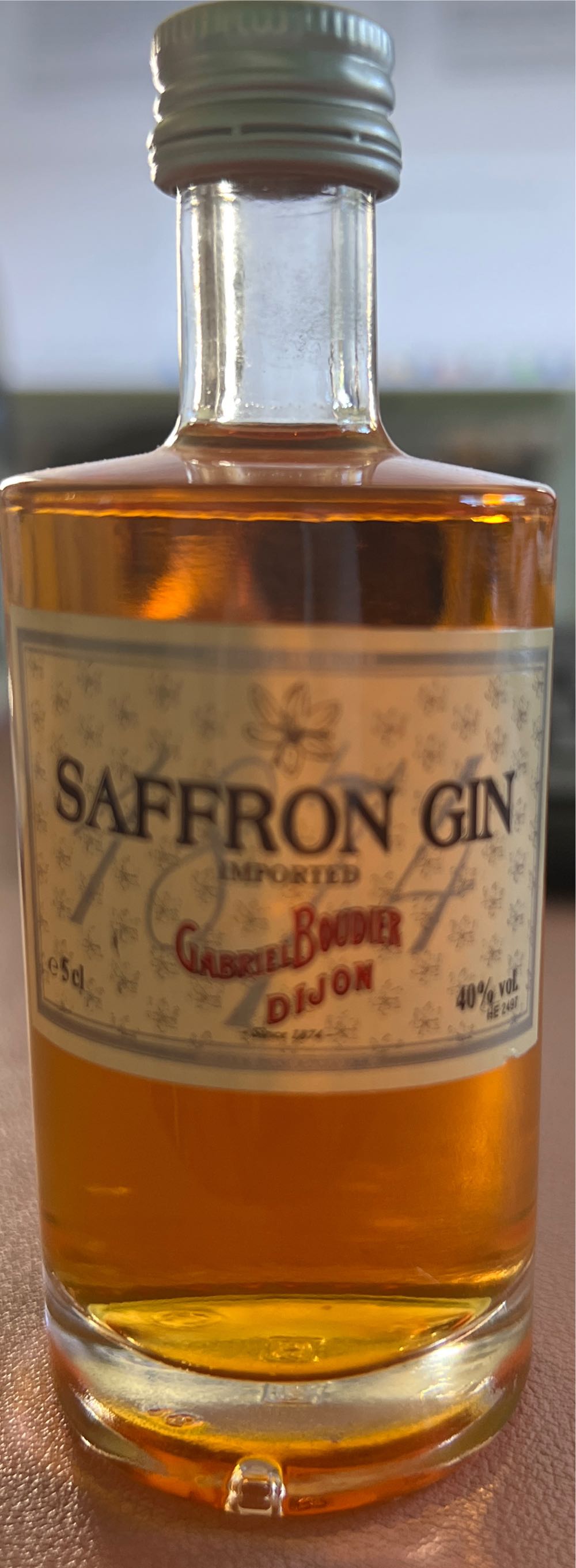 Gabriel Boudier Saffron Gin  (50 mL) alcohol collectible - Main Image 2