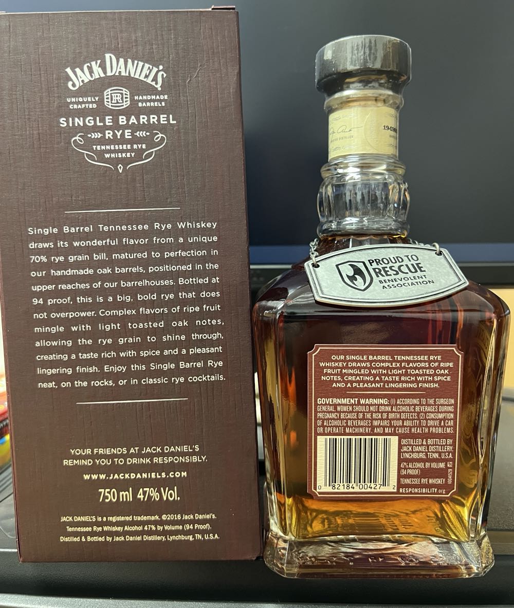 Proud To Rescue Benevolent Association Vegas Firefighter Rye 2019 - Jack Daniel’s Distillery, Lynchburg, TN (750 mL) alcohol collectible - Main Image 4