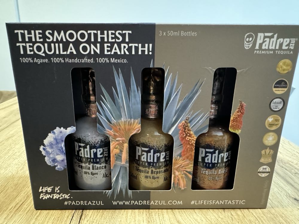 Padre Azul Tequila Anejo  (50 mL) alcohol collectible [Barcode 9120066430878] - Main Image 2