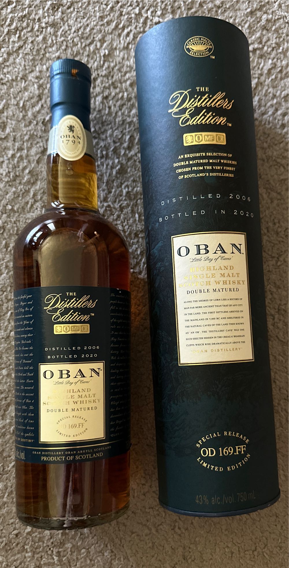 Oban Distillers Edition Wine & Spirits  alcohol collectible [Barcode 088076184916] - Main Image 2