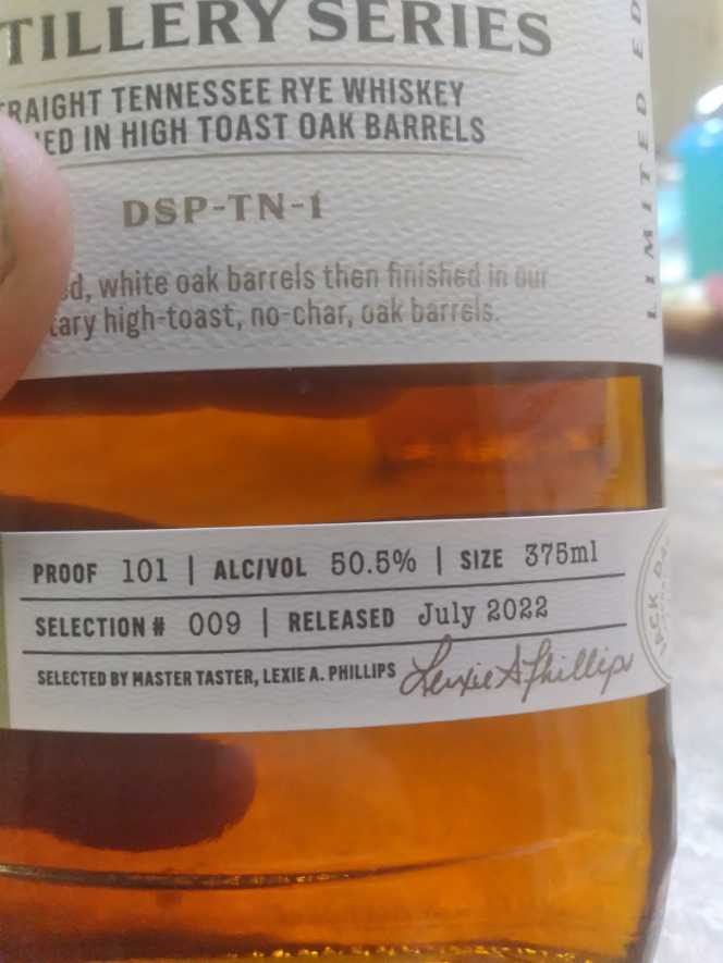 Tn Taster #9  (375 mL) alcohol collectible - Main Image 2