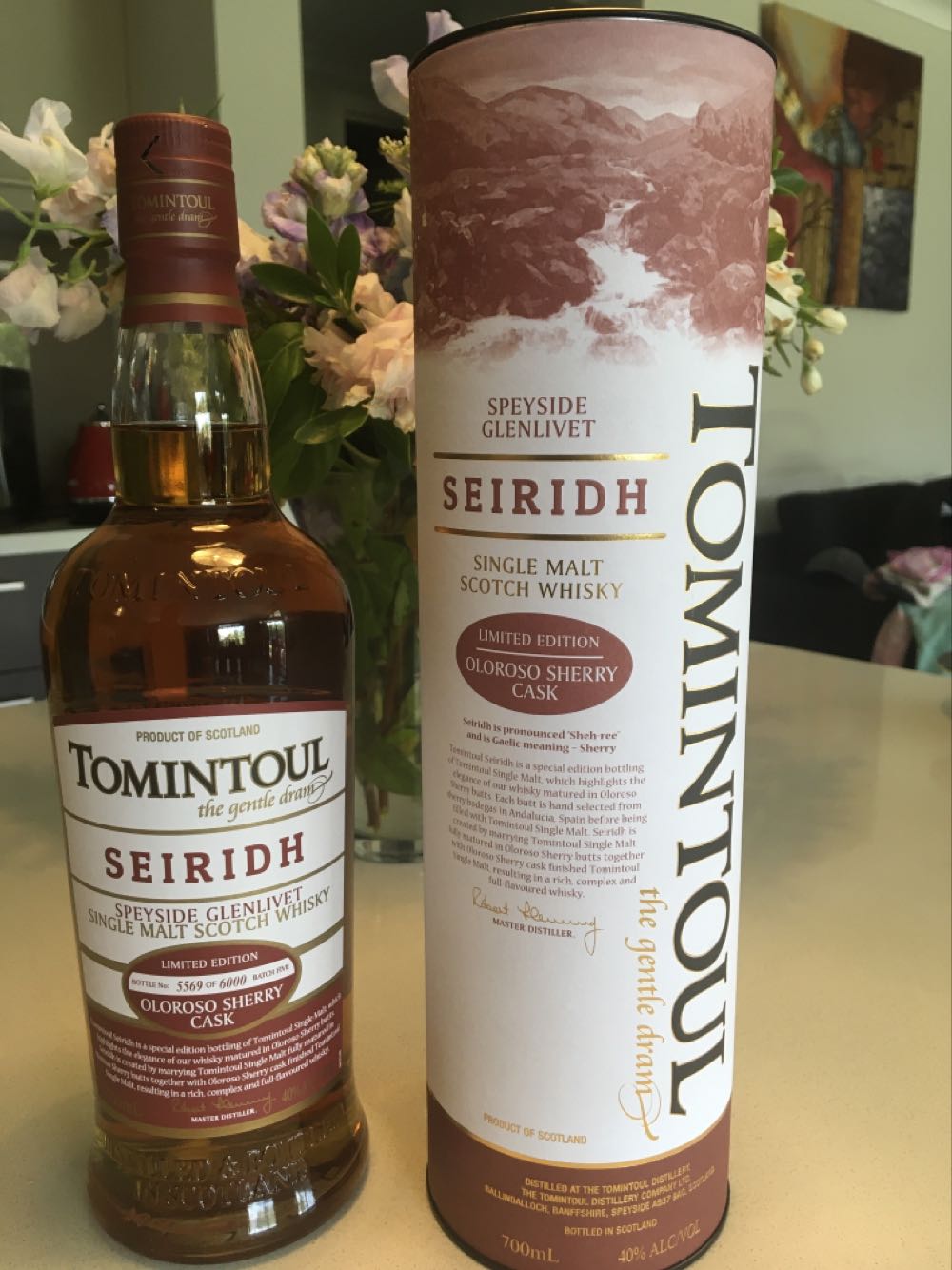 Tomintoul Seiridh Oloroso Sherry Cask Finish - Tomintoul Distillery (700 mL) alcohol collectible [Barcode 5021349703976] - Main Image 2