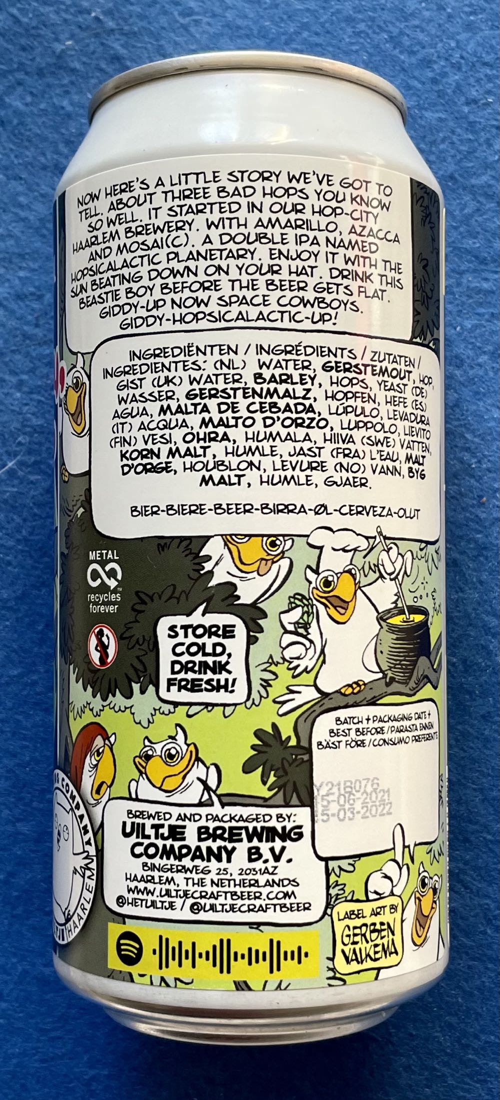 Hopsicalactic Planetary, Planetary Hopsicalactic… - Uiltje Brewing Company (440 mL) alcohol collectible [Barcode 8720254563312] - Main Image 2