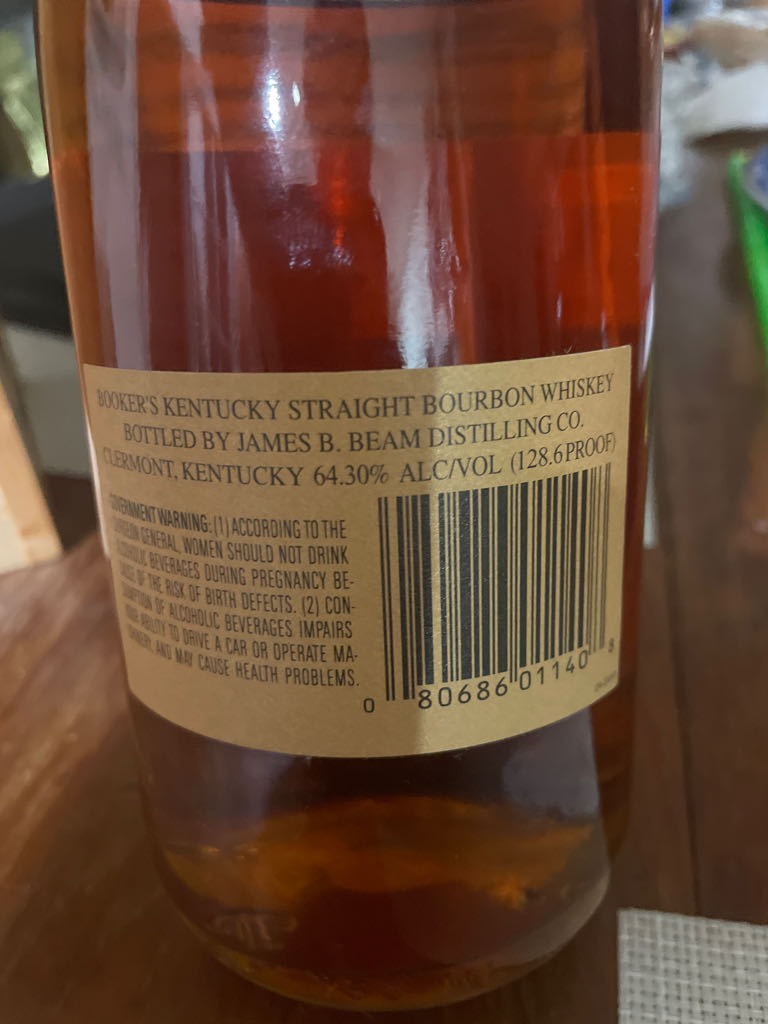 Booker’s “Batch C04-A-28” - Jim B.Beam Distilling Co. (750mL) alcohol collectible - Main Image 2