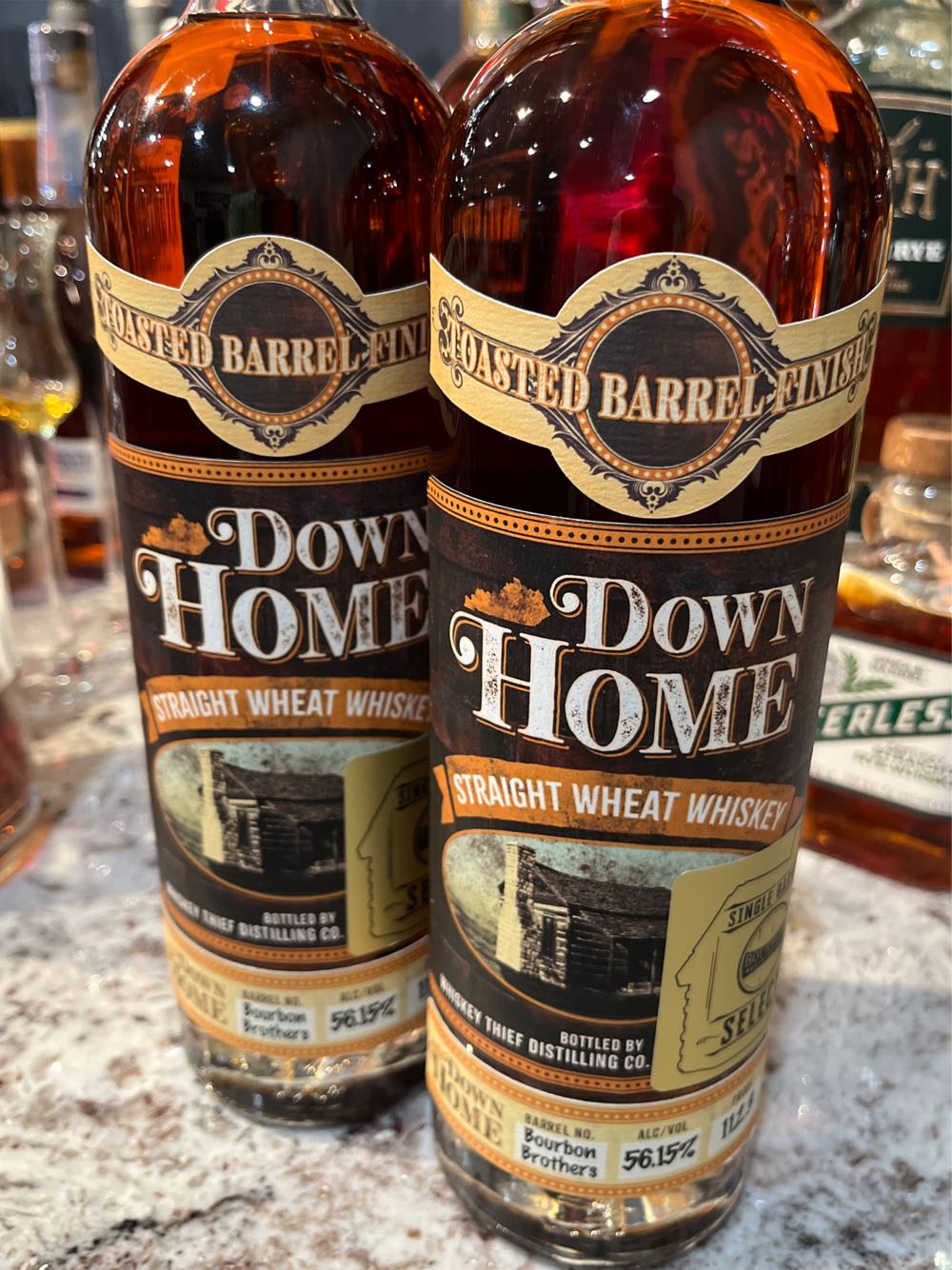 Down Home Bourbon Toasted Barrel Finish 115.6 Proof Single Barrel Select - Whiskey Thief Distilling Co. (750mL) alcohol collectible - Main Image 4