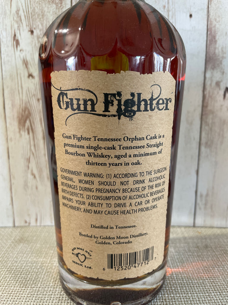Gun Fighter “13” - Golden Moon Distillery (750mL) alcohol collectible [Barcode 612520477127] - Main Image 2