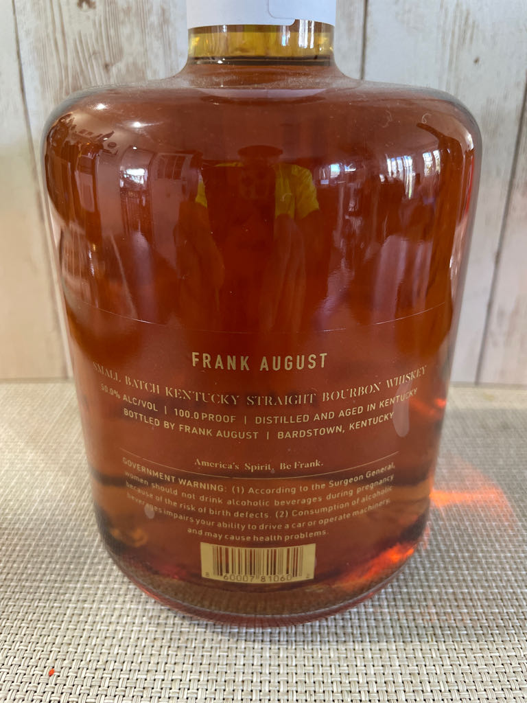 Frank August Small Batch KY Straight Bourbon Whiskey - Frank August (750mL) alcohol collectible [Barcode 860007810602] - Main Image 2