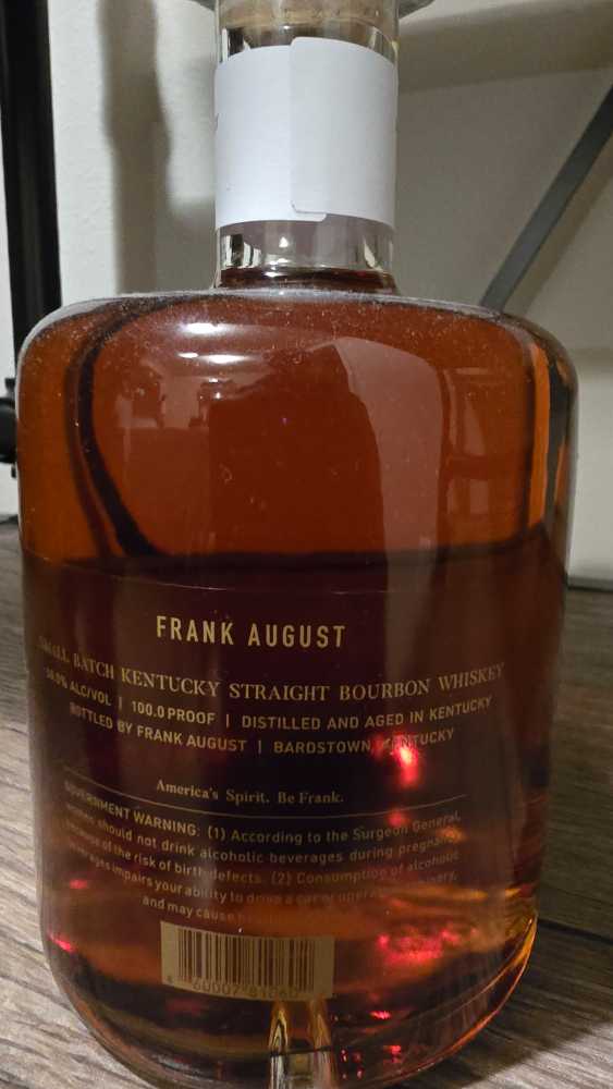 Frank August Small Batch KY Straight Bourbon Whiskey - Frank August (750mL) alcohol collectible [Barcode 860007810602] - Main Image 3