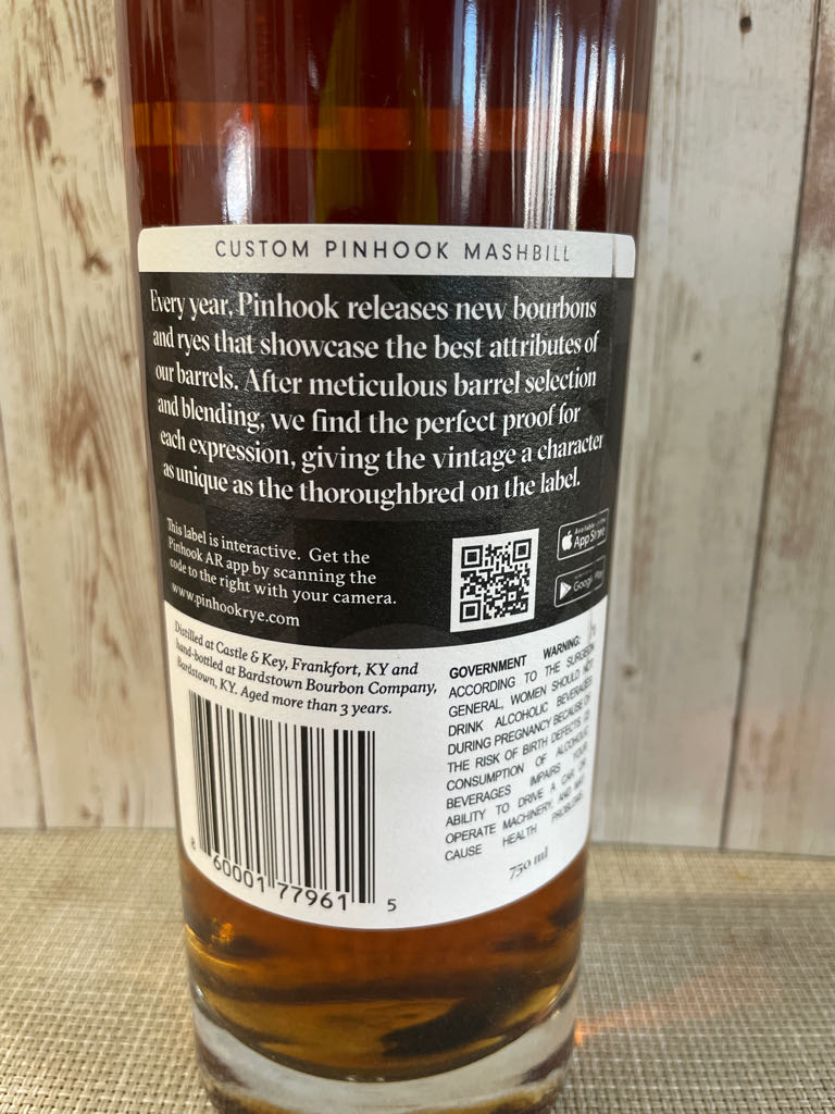 Pinhook “High Rye Guy” Lt Blue Wax - Pinhook bourbon (750 mL) alcohol collectible [Barcode 860001779615] - Main Image 2