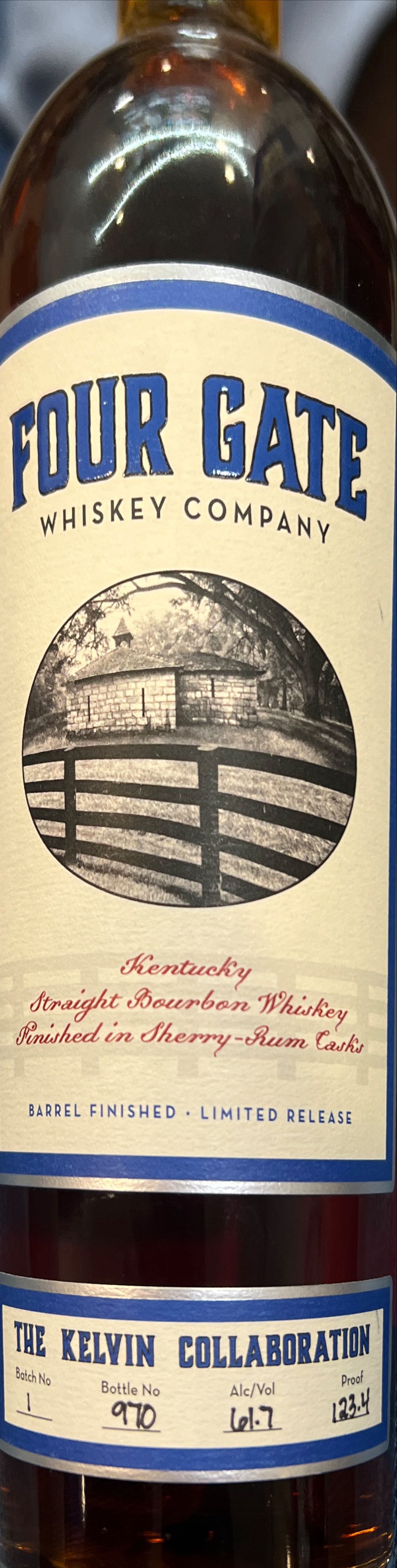 Four Gate The Kelvin Collaboration - Four Gate Whiskey Company (750 mL) alcohol collectible [Barcode 860001225402] - Main Image 2