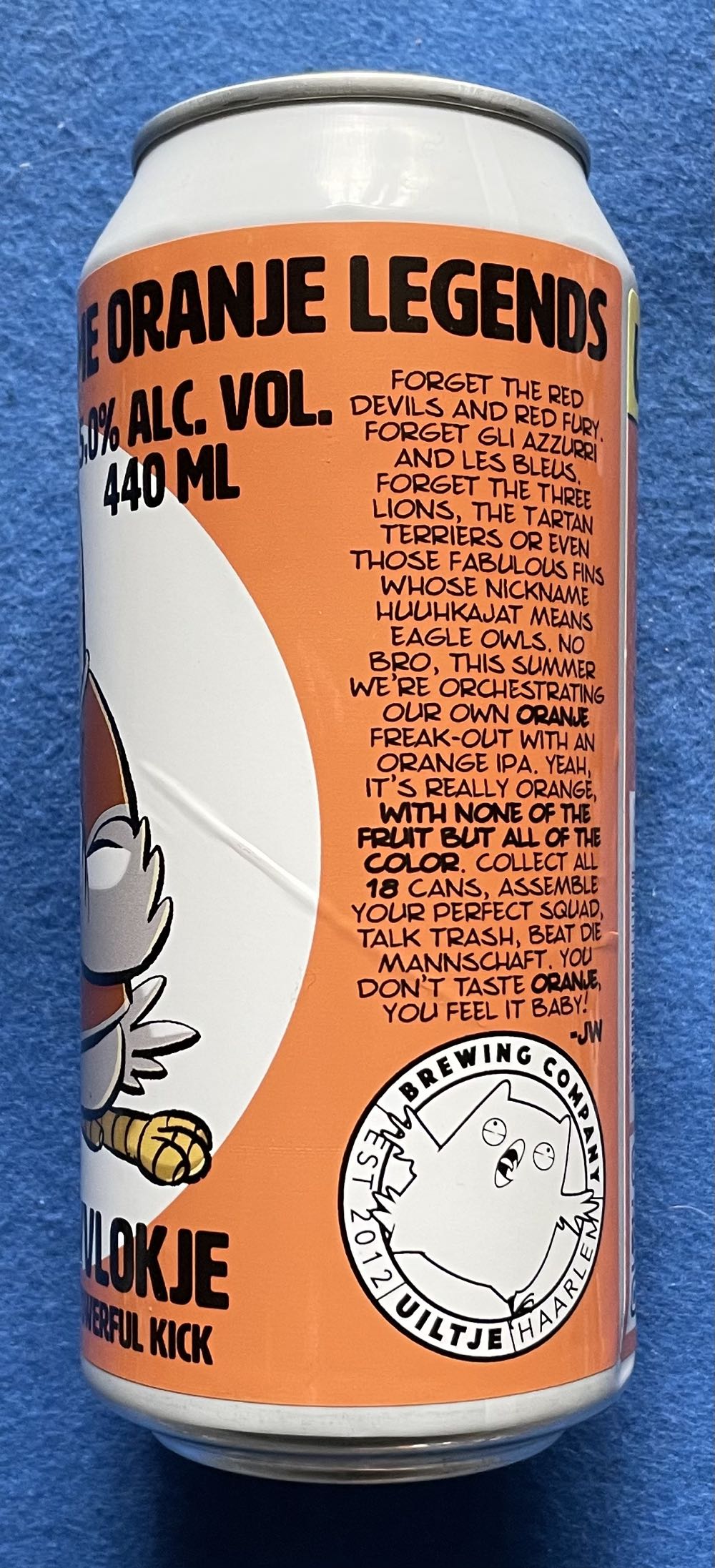 Uiltje’s All Time Oranje Legends - Uiltje Brewing Company (440 mL) alcohol collectible [Barcode 8720254563718] - Main Image 4