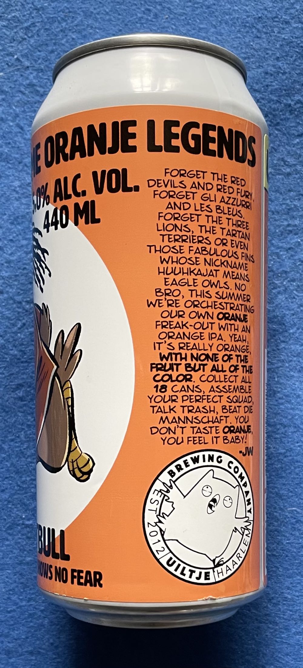 Uiltje’s All Time Oranje Legends - Uiltje Brewing Company (440 mL) alcohol collectible [Barcode 8720254563718] - Main Image 4