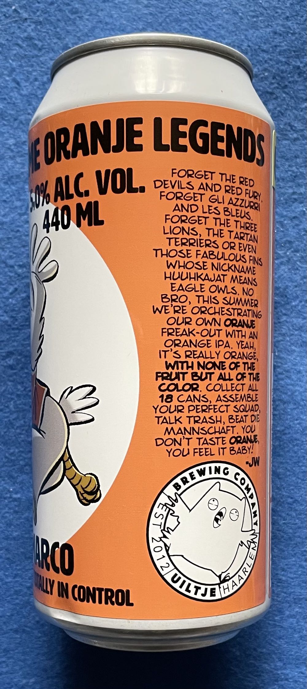 Uiltje’s All Time Oranje Legends - Uiltje Brewing Company (440 mL) alcohol collectible [Barcode 8720254563718] - Main Image 4